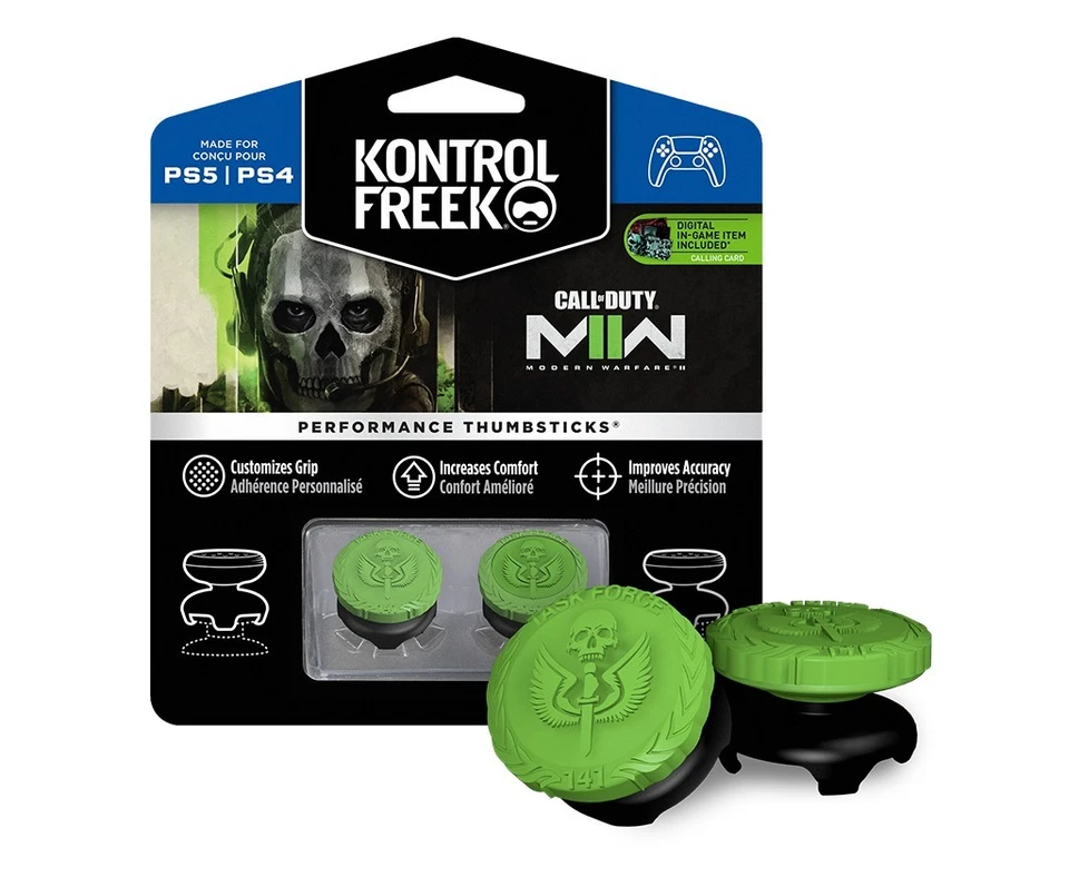 Kontrol Freek PS4 PS5 Controller Performance Grip COD Modern Warfare 2 Green 2pc - Image 1 of 4