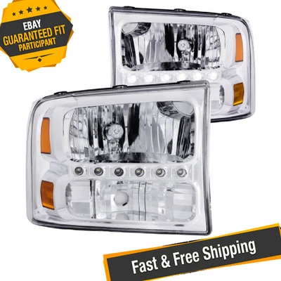 Anzo USA 111088 Chrome Crystal LED Headlights - Image 1 of 4