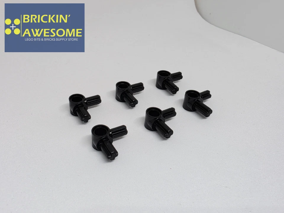 LEGO TECHNIC 6099801 10197 BEAM 1M W. 2 CROSS AXLES 90 DEGREE X6 NEW BLACK - Image 1 of 1