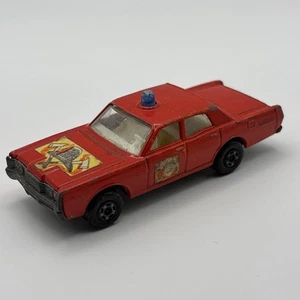 De colección Lesney Matchbox Superfast 1968 #59 o 73 Mercury Red Fire Chief Car Diecast - Imagen 1 de 17