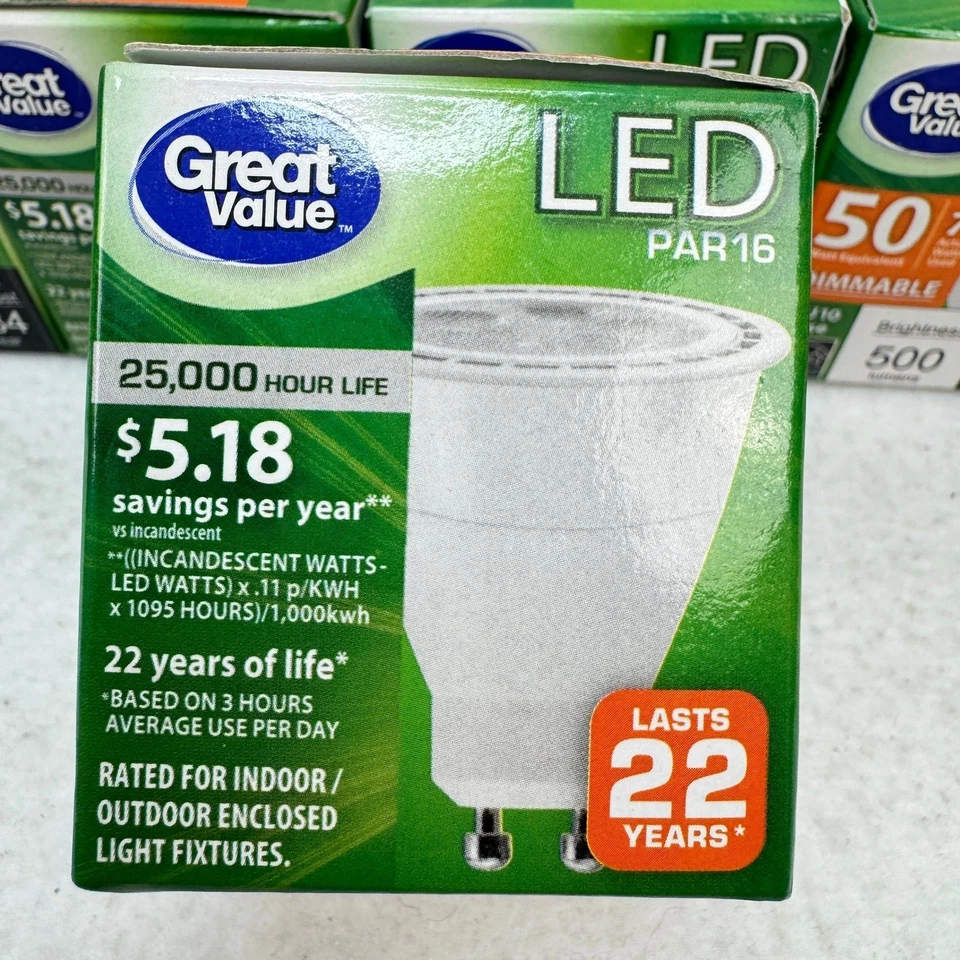 Great Value LED Light Bulb, 7W (50W Equivalent), Dimmable - Image 1 of 4