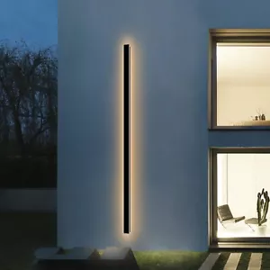 92.5Inch Modern Outdoor Wall Light for House, Black LED Exterior Wall Sconce ... - Picture 1 of 6