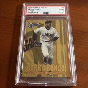 2000 Fleer Gamers Extra #79 Barry Bonds PSA 9 Mint POP 2 RARE gold