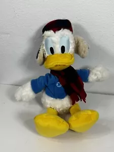 DISNEY DONALD DUCK AUGURI INVERNO VACANZE PELUCHE GIOCATTOLO etichette Disney in foto - Foto 1 di 14