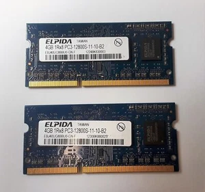 ELPIDA EBJ40UG8BBU0-GN-F 8GB (4GBX2) PC3-12800S MEMORIA RAM GARANZIA 60 GIORNI!! - Foto 1 di 2