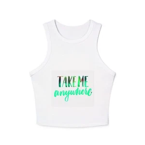 Racer Tank Top, Sommershirt, Trainingstank, ärmelloses T-Shirt, Take Me Anywhere - Bild 1 von 5