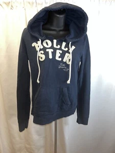Hollister Pull Over Hoodie Damen Large Distressed Kragen Cali Dreams - Bild 1 von 8