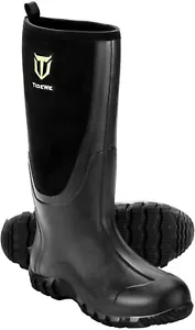 TIDEWE Gummi Arbeitsstiefel für Herren mit Stahlschaft, wasserdicht Gr. 12 schwarz - Bild 1 von 9