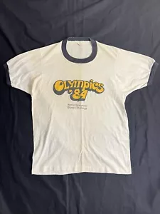Vintage RARE 1984 Olympics Ringer T Shirt Men’s Large USA M/L Renton Operations - Bild 1 von 8