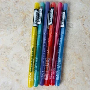 Limited Edition NYX Cosmetics Vivid Brights Gel Pencil Eyeliner Bundle of 6 - Picture 1 of 4