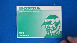 Honda 1991 XR80R New Old Stock Factory Original Owners Manual F493 - Picture 1 of 5