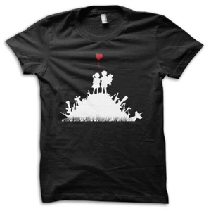 Banksy Bomb Site Art Urban Graphic T-Shirt M5541 - Picture 1 of 6
