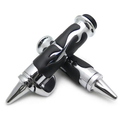 Flame Spike Handle Bar Grip 22mm Throttle Boss For Honda Suzuki Kawasaki Yamaha - Image 1 of 4