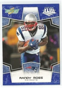 Puntuación Super Bowl 2008 variación azul New England Patriots Randy Moss #183 - Imagen 1 de 1