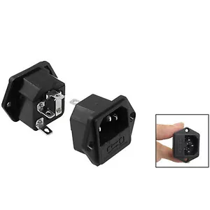 1pcs 3 Pins IEC C14 AC 250V 10A Power Inlet Socket w 5mm x 23mm Fuse Holder - Picture 1 of 2