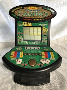 Excalibur 5 in 1 Deluxe Virtual Casino Electronic HandHeld Poker Blackjack Game - Bild 1 von 4