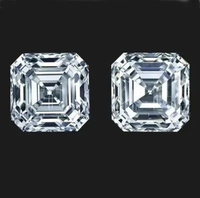 Asscher cut lab Grown First Grade  Diamond 6 mm  D - F Certified Loose CVD - Image 1 of 4