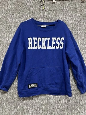 HOMBRE Joven e Imprudente Cuello Redondo Sudadera 2xl Azul Streetwear Y2k Hip Hop De Colección Foto 1 de 4