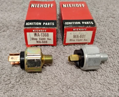 2 NOS ( New Old Stock ) NIEHOFF WA-601 & WA-136B Stop Light Switch. ( 00 ) - Image 1 of 4