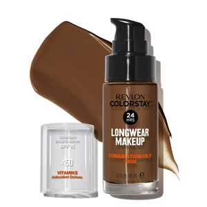Revlon ColorStay Liquid Foundation, Normal/Dry Skin, SPF 20, 450 Mocha 1oz - Picture 1 of 11