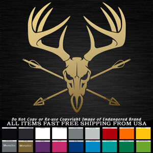 Antlers Skull Arrows Bow Hunter horns Buck hunting decal sticker