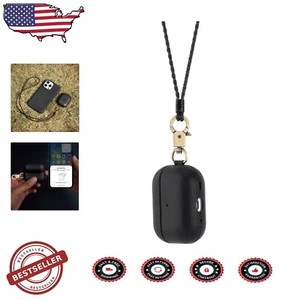 Premium Leather AirPods Pro 2 Case with Sync Button and Neck Lanyard – Black - Picture 1 of 10
