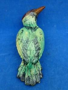 SUPERBE RARE ++ TOP ! DECORATION MURALE ANCIENNE - BAVENT ? - PIVERT Woodpecker - Imagen 1 de 8