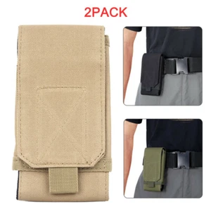 2 PIEZAS Bolsa Molle táctica militar bolsillo para teléfono exterior senderismo cinturón bolsa de cintura EE. UU. - Imagen 1 de 15