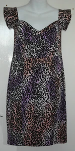 LOVE LABEL WOMENS BLACK ANIMAL PRINT BODYCON DRESS SIZE 12/40 (WD150) - Picture 1 of 9