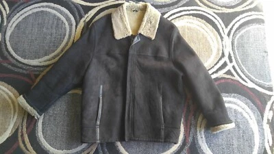 Abrigo Chaqueta Parka de Cuero de Cordero de Oveja STEFANO FERRI Para Hombre Talla L Grande (58) Foto 1 de 4