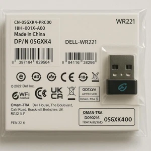 USB Dell WR221 Wireless USB Receiver | 05GXK4 | Dongle Adapter | Bluetooth - Picture 1 of 5