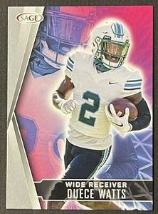 2022 SAGE Low Series Draft Silver RC #17 Duece Watts Tulane Green Wave Football - Picture 1 of 2