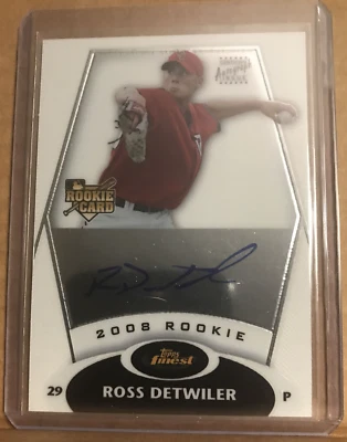 Ross Detwiler 2008 Topps Finest Auto Rookie Card #164 Washington Nationals - Image 1 of 2