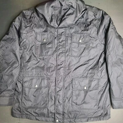 Dockers Men's Black 4 Pocket Lined Nylon Hooded Field Jacket Size XXL - Image 1 of 4