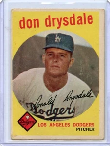 1959 Topps Don Drysdale Los Angeles Dodgers #387 ⭐️💥🎯 ottime condizioni - Foto 1 di 2