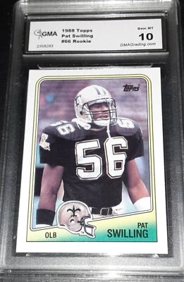 1988 Pat Swilling Topps GEM MINT 10 RC!! ⭐🏈New Orleans Saints🏈⭐ - Image 1 of 2