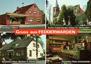 AK Fedderwarden Mehrbildkarte Deutsches Haus, Kaufhaus Hillerns Kirche (2721A35) - Bild 1 von 2