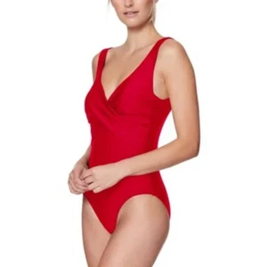 Tahari Women's Ultra Luxe Surplus One Piece In Red Size Small MSRP $98 9L032D0 - Picture 1 of 4