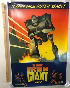 "The Iron Giant" Original Movie Theater Promo Poster 1999 Jennifer Aniston SS - Picture 1 of 5