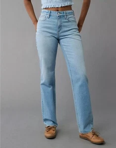 American Eagle Stretch Super High-Waisted Straight Jean 2 COLOR OPT NWTs 🆕 - Picture 1 of 22