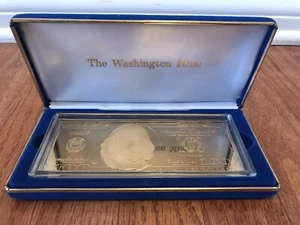 Vintage $100 Bill Proof Dollar Franklin 4 Oz 1997 In Box COA Golden Franklin - Picture 1 of 15