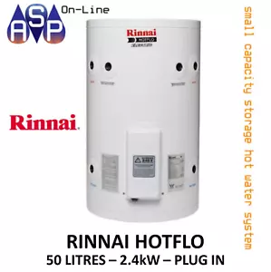 Rinnai Hotflo Electric Hot Water 50L 2.4kW Single Element (Plug in) - Picture 1 of 1