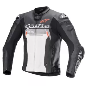 Alpinestars Missile Ignition V2 Leather Motorcycle Motorbike Jacket -Black/White - Picture 1 of 3
