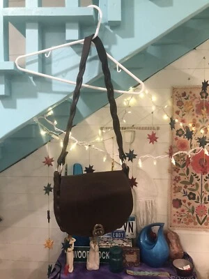 Vtg 60’s 70’s Leather Hand Tooled Hippie Purse Festival Crossbody - Image 1 of 4