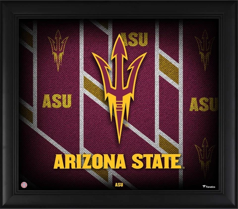 Arizona State Devils Framed 15" x 17" Team Threads Collage Cover