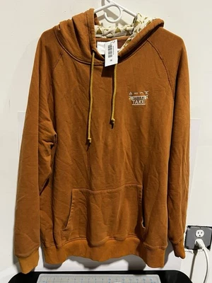 Barstool Spots Pardon My Take Hoodie Mens XL Orange Sweatshirt 100% Cotton - Image 1 of 4