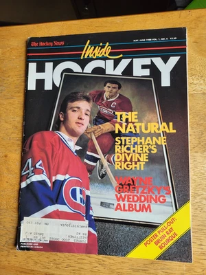 Mayo Junio 1988 Inside Hockey Magazine Stephane Richer Montreal Canadiens Raro Foto 1 de 4
