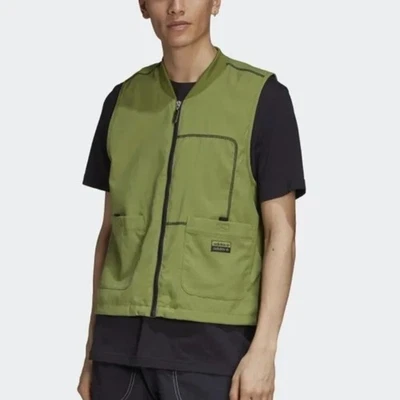 Colete Adidas Masculino RYV Blackout Completo com Zíper Verde Masculino Tamanho Médio - Imagem 1 de 4