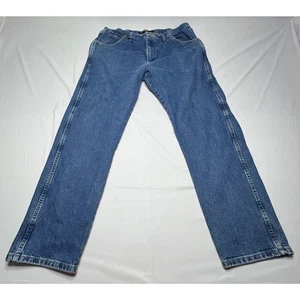 Wrangler 31MGSHD Men's Straight Leg Western Blue Jeans - Size 36x31.5 *READ - Picture 1 of 9