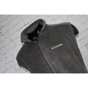 Columbia Fleece Jacket Vest Mens Size XL Camping Hiking Gray Polyester Full Zip - Picture 1 of 8